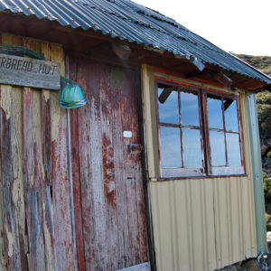 Telephone wire basket at the Gingerbread ski hut on the slopes of Mt Rufus in the Cradle Mountain - Lake St Claire National Park, Tasmania.