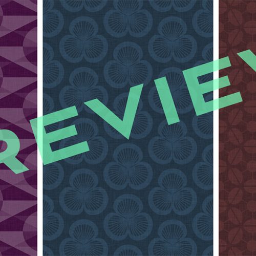 Preview of three retro-inspired, patterned wallpapers for iPhone 4S and iPhone 5 in the eggplant, ink and chocolate colourways